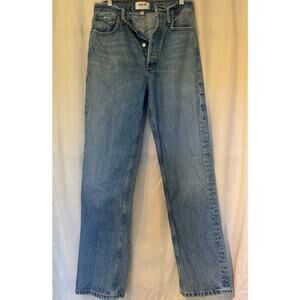 AGOLDE Women’s Jeans Size 25 90s High Rise Straight Leg Light Wash Button Fly